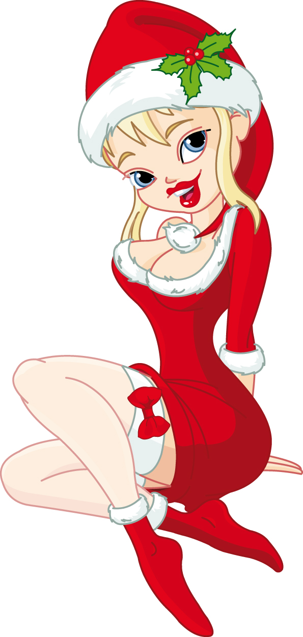Sexy Christmas Beauty 24976 Free Eps Ai Download 4 Vector